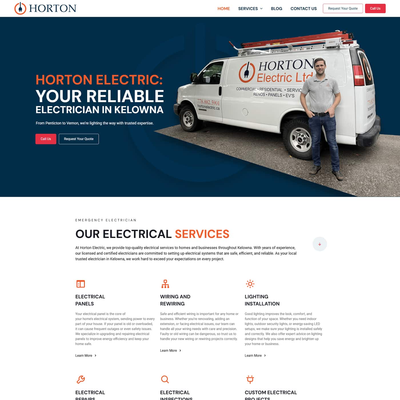 horton website build by wordpress expert in philippines