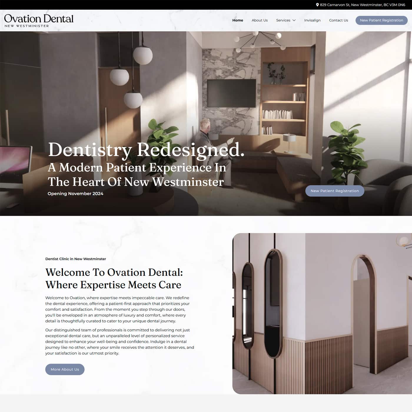 ovation website made by professional wordpress developer